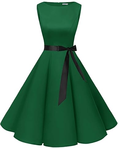 bbonlinedress 50s Retro Schwingen Vintage Rockabilly Kleid Faltenrock