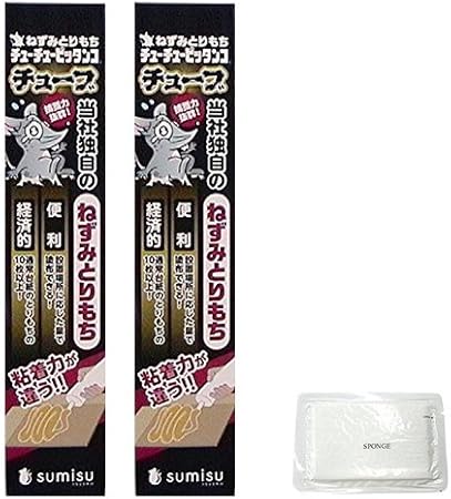 Amazon ねずみとりもち粘着剤 チューチューピッタンコ チューブ 400ｇ 2個 圧縮スポンジセット スミス通商 殺鼠 殺虫剤