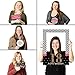 Big Dot of Happiness Chic 18th Birthday - Pink, Black and Gold - Birthday Party Selfie Photo Booth Picture Frame & Props - Printed on Sturdy Material