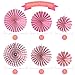 Pink Hanging Paper Fans Round Folding Heart Banner Rosettes Party Supplies Photo Props for Valentines Day Wedding Birthday Baby Shower Wall Decor Party Decorations (Pink)