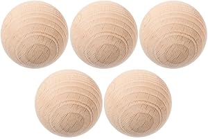 Kisangel 1.96 Inch Beech Wood Croquet Balls Replacement Set for Outdoor Lawn Games Backyard Play and Diy Crafting Unfinished 