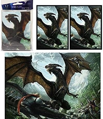 ANOTHER ROUGH DAY - DRAGON Playmat + DECK BOX + 100 Matching GLOSS Finish Sleeves (fits Magic / MTG, Pokemon Cards) by MAX PRO