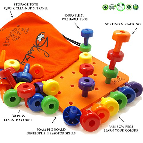 Купить Skoolzy Peg Board Set Montessori Occupational Therapy Fine
