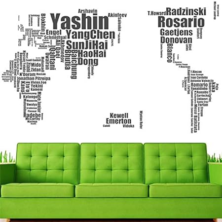 Estrella del fútbol mundial Mapas Creative Decoracion pegatinas de ...