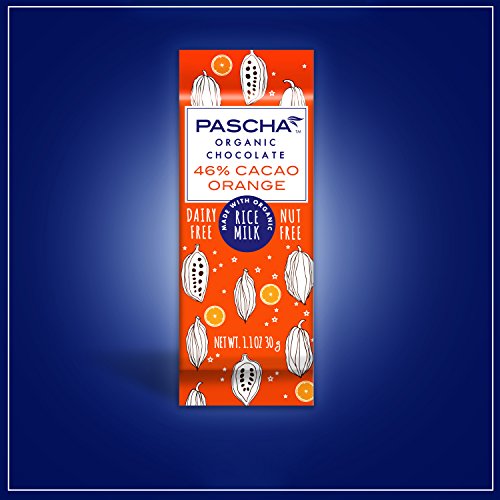 Pascha Organic Vegan Rice Milk Orange Chocolate Bar, 46% Cacao, 1.1 Ounce (Pack of 15)