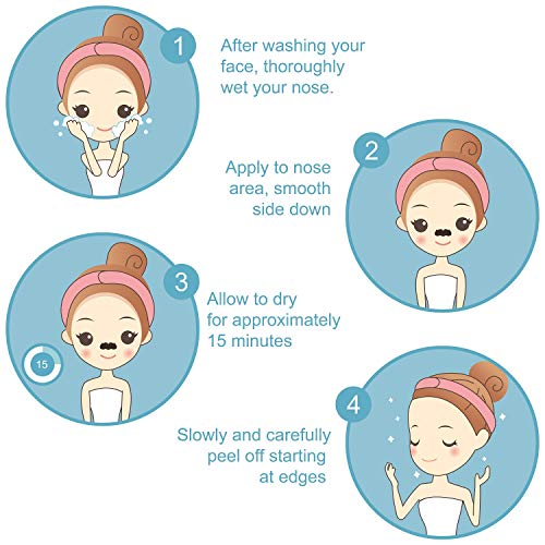 Nose Pore Strips, Charcoal Nose Strips Deep Cleansing Blackhead Remover Strips 14 Count