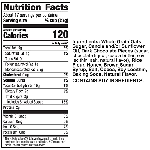 Nature Valley Granola, Protein Oats and Dark Chocolate, 16 oz (Pack of