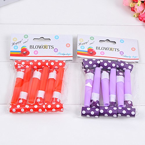 Black dot Blowouts Party Blowers Whistle Noise Maker - Pack of 30