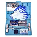 [62 Piece] Heavy Duty Tire Repair Kit with Gloves | Universal Tubeless Flat Tire Plug Kit for Puncture Repair | Ideal for Cars, Trucks, SUVs, ATVs, Motorcycles, Lawn Mowers, Tractors, Motorhomes