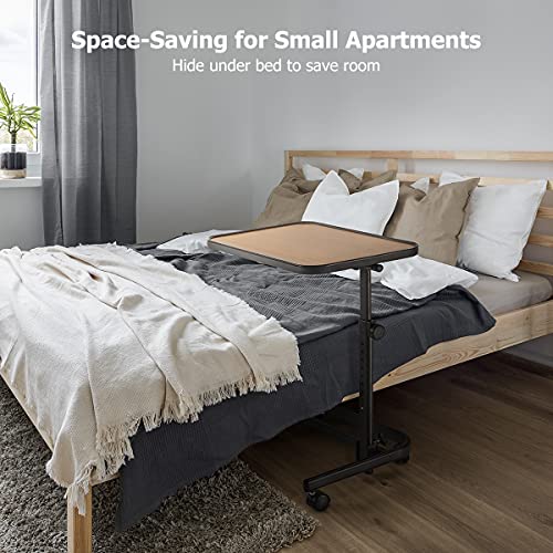 Tilt Top Overbed Table, Adjustable Hospital Bed Table, Bedside Table