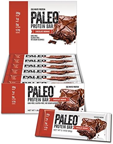 Paleo Protein Bar, Chocolate Brownie, 2.1 oz, Pack of 12