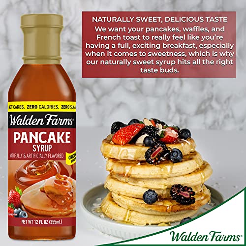 Walden Farms Pancake Syrup, 12 oz, 0g Net Carbs Keto Friendly, Non