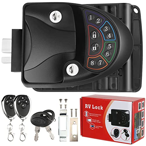 Rv Door Lock Keyless Entry with Deadbolt, RV Door Lock with 2 Wireless