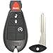 Keyless2Go Replacement for Keyless Entry Remote Car Key for RAM Vehicles That Use 4 Button Fobik GQ4-53T with Remote Start - 2 Pack