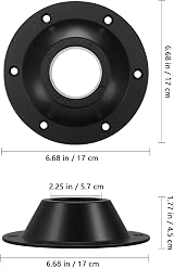 PartyKindom RV Table Base Mount w/ Screws Camper Aluminum Flush Bracket 12 Holes view 3