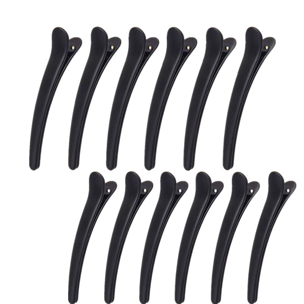 VOARGE Pack of 12 Hair Clips Hairdressing Supplies Sectionary Clips Hairdressing Hair Clips Women's Hair Clips Combi Plastic (12 cm)