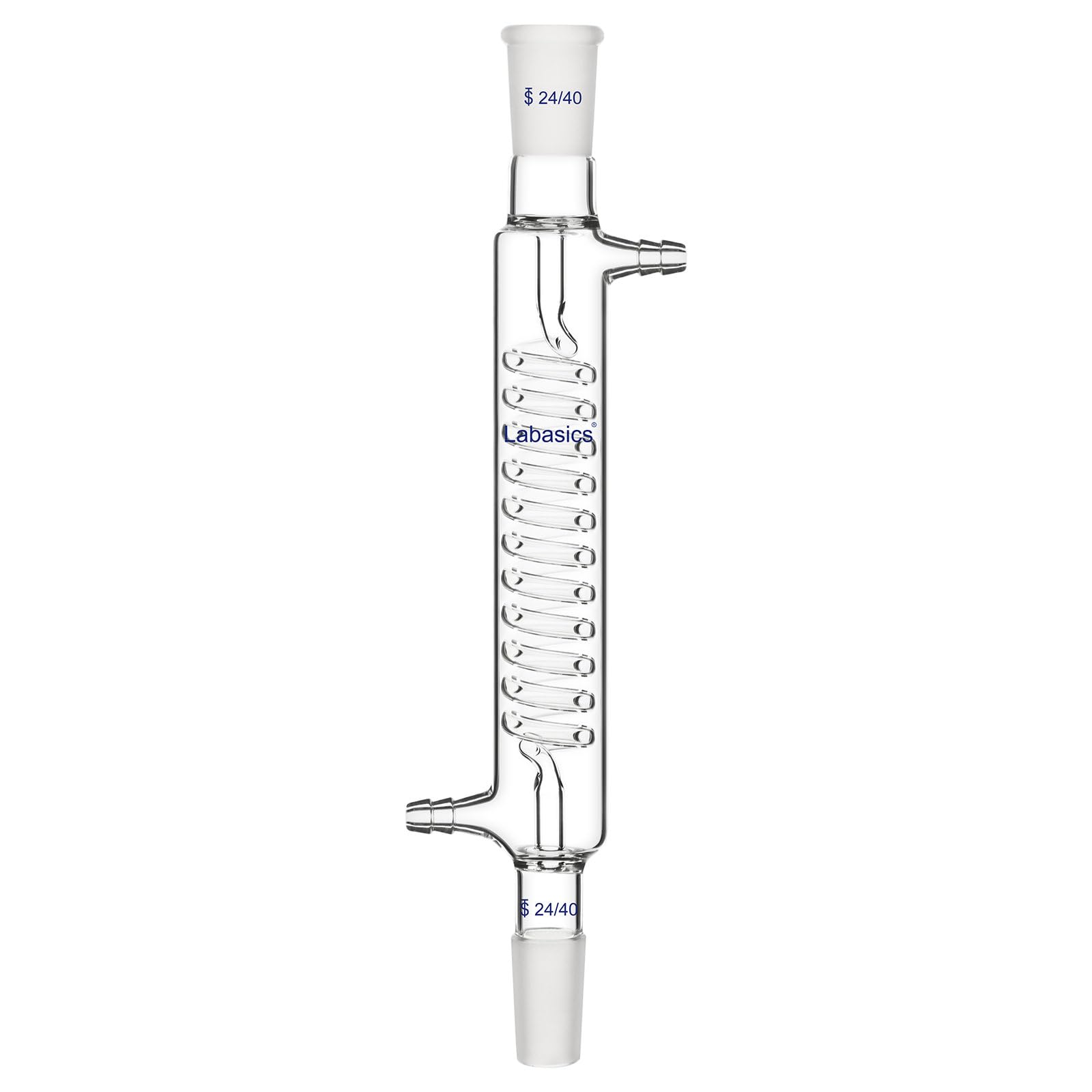 Labasics Borosilicate Glass Graham Condenser with 24/40 Joint 200mm Jacket Length Lab Glass Condenser