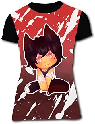 LLCOWTY Aphmau Aaron Womens Short Sleeve Casual Tshirts Original 3D Print Female Blouse Tops S