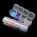 Outuxed 2 Pack 28 Slots Diamond Painting Boxes Diamond Painting Accessory Storage Boxes with Storage Bag and 200 Pieces Craft Label Marker Stickers