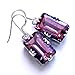 Shimmering Sterling Silver Lab Created Color Change Alexandrite Dangle Earrings
