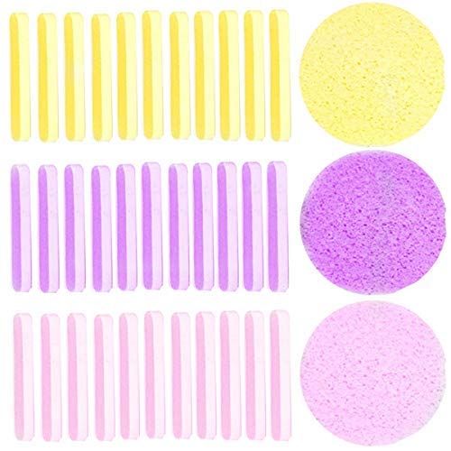 RuishiLinh 36 Pcs Compressed Facial Sponge Make Up Sponges Beauty Sponge Face Cleansing Washing Sponge Makeup Tool for Facial Cleansing Exfoliating Spa Massage Makeup Remova