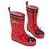 Kidorable Red Ladybug Natural Rubber Rain Boots With A Pull On Heel Tab