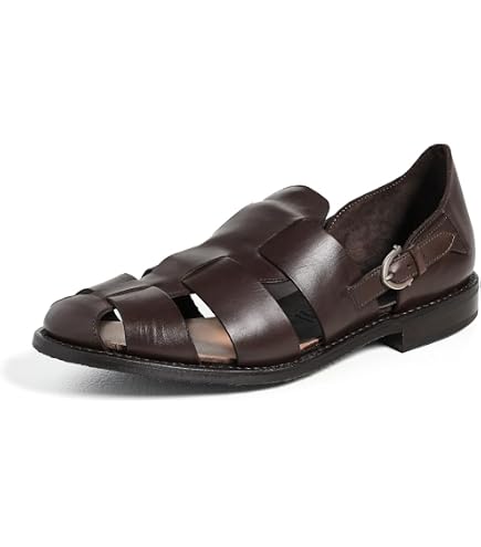 mens italian leather dress sandals Zentavi Casual Fisherman Men's in Genuine - Arch Support Closed Toe Breathable Summer Style for Everyday Wear (Frosted Brown,6.5) leather mens arabic sandals