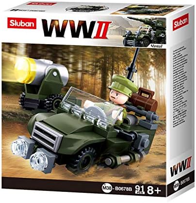 SlubanKids Creative Building Blocks Set | Imaginative Indoor Games Toys for Kids | Army Building Blocks WWII Series (WWII Fighter Vehicle1)