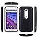 Moto G (3rd Gen) Case, LK [Shock Absorption] Hybrid Dual Layer Armor Defender Protective Case Cover for Motorola Moto G 3rd Generation 2015 (Black)