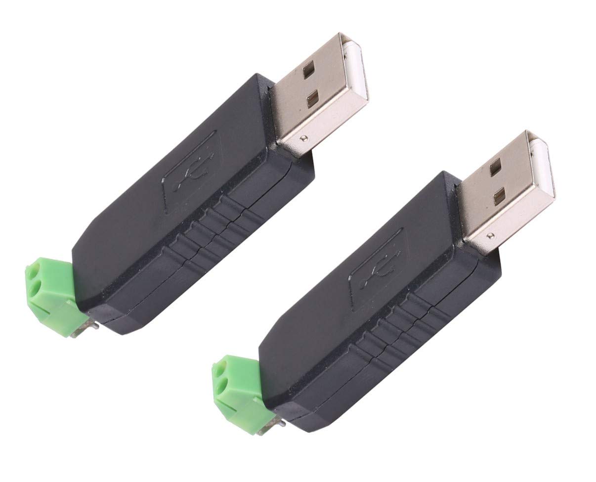 TECNOIOT 2pcs USB to RS485 485 Converter Adapter Support Win7 XP Vista Linux Mac OS