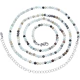 Waist Beads for Women, Gemstone Belly Chain Adjustable Beach Waist Jewelry Body Accessories for Women Girls