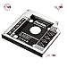 Zheino SSD HDD Caddy 12.7mm Aluminum 2nd Hard Disk Drive Caddy Case Adapter for Universal Laptop CD/DVD-ROM Optical Bay (12.7MM)