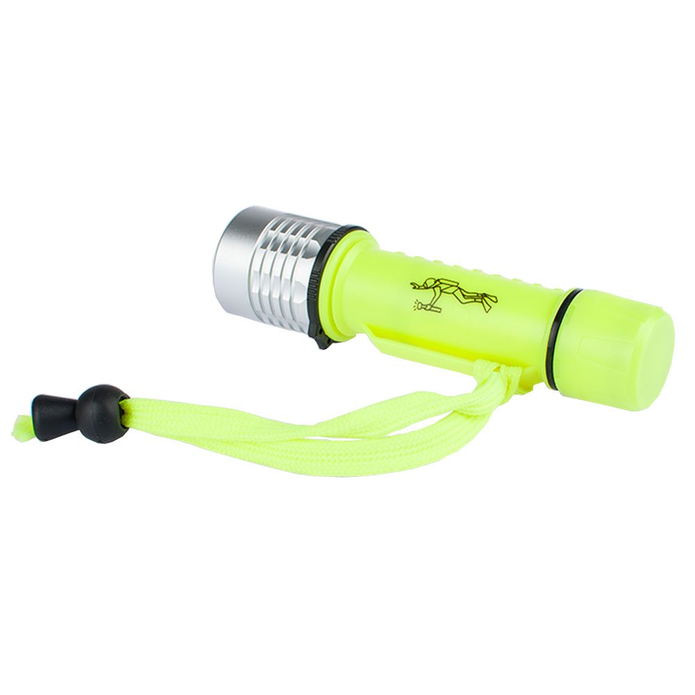 Three trees Underwater Diving Flashlight，3W 110 Lumens Waterproof LED Light，Slide Switch Safety Waterroof Underwater Buckle Flashlight，For Scuba Diving Outdoor Under Water Sports