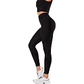 Fanka Body Sculpt 2.0 Updated-Waist Leggings, Fixed Waistband High Waist Workout Tights, Seamless-Front Reversible Yoga Pants
