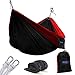 Yes4All Ultra Light Hammocks - Double - Black/Red with Tree Strap - ²GHBCZ