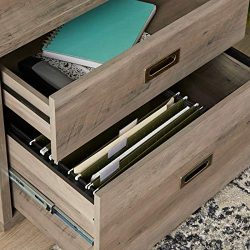 File Cabinet Home Office Wood Legal Printer Stand Table Farmhouse Drawers Gray - Thumbnail 2