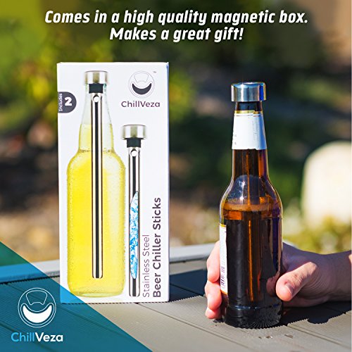 ChillVeza Beer Chiller Sticks for Beer Bottles, Stainless Steel (2 Count) Pricepulse