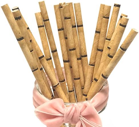 Yellow Bamboo Paper Straws - Image 4