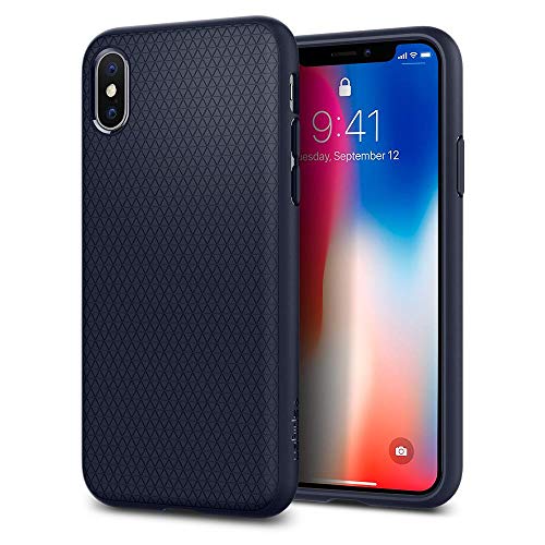 Spigen Liquid Air Armor Designed for Apple iPhone Xs Case (2018) / Designed for Apple iPhone X Case (2017) - Midnight Blue