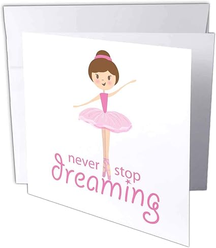 Amazon 3dローズkike Calvoダンスとバレエの世界 Never Stop Dreamingかわいいバレリーナとピンクチュチュ 6グリーティングカード封筒付きgc 2196 1 紙製品 文房具 オフィス用品