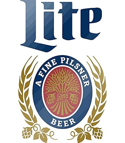 Miller High Life Beer Decal Bumper Sticker - Vinyl Self-Adhesive Bar Logo Sticker