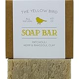 Patchouli Soap Bar. Hemp Oil & Rhassoul Clay Soap. Detoxifying Face & Body Cleanser. Natural, Vegan, Organic Ingredients. Includes Pure Essential Oils. GMO Free
