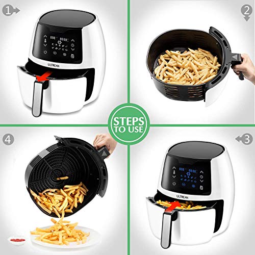 Ultrean 5.8 Quart Air Fryer, Electric Hot Air Fryers Oilless Cooker