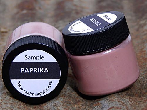 Real Milk Paint, Wood Paint for Furniture, Matte Paint for Cabinets, Walls, Brick, and Stone, Water Based Organic, No VOC, Paprika, 1 oz. Sample