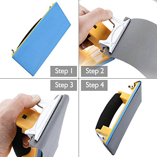 Wet Dry Sandpaper, DRILLPRO 120 to 3000 Assorted Grit Sandpapers for Wood Furniture Finishing, Metal Sanding and Automotive Polishing, 9 x 3.6 Inch, 36-Sheets with Hand Sander