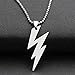 Dastan Stainless Steel Flash Necklace Flash Lightning Bolt Pendant Charm on Beaded Chain- The Flash Necklace for Boys, Girls, Men and Women