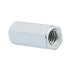 Evecad 50 Packs 1/4''-20 Coarse Coupling Nuts, Hex