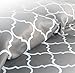 Utopia Bedding Full Sheet Set (Quatrefoil Grey) - 1 Fitted Sheet, 1 Flat Sheet and 2 Pillowcases - Soft Brushed Microfiber Bed Sheets