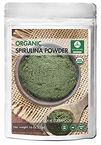 Organic Spirulina Powder - 100% Pure and Natural (16 Ounces), Packaging May Vary