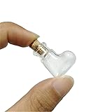 TAI DIAN Mini Cute Glass Bottles Pendants Hearts